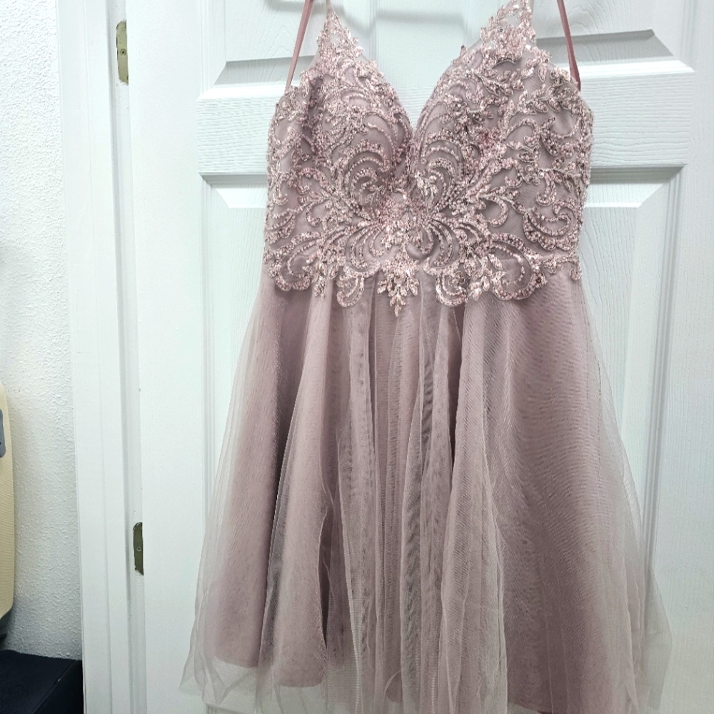 Size 12 pinkish purple tea length dress